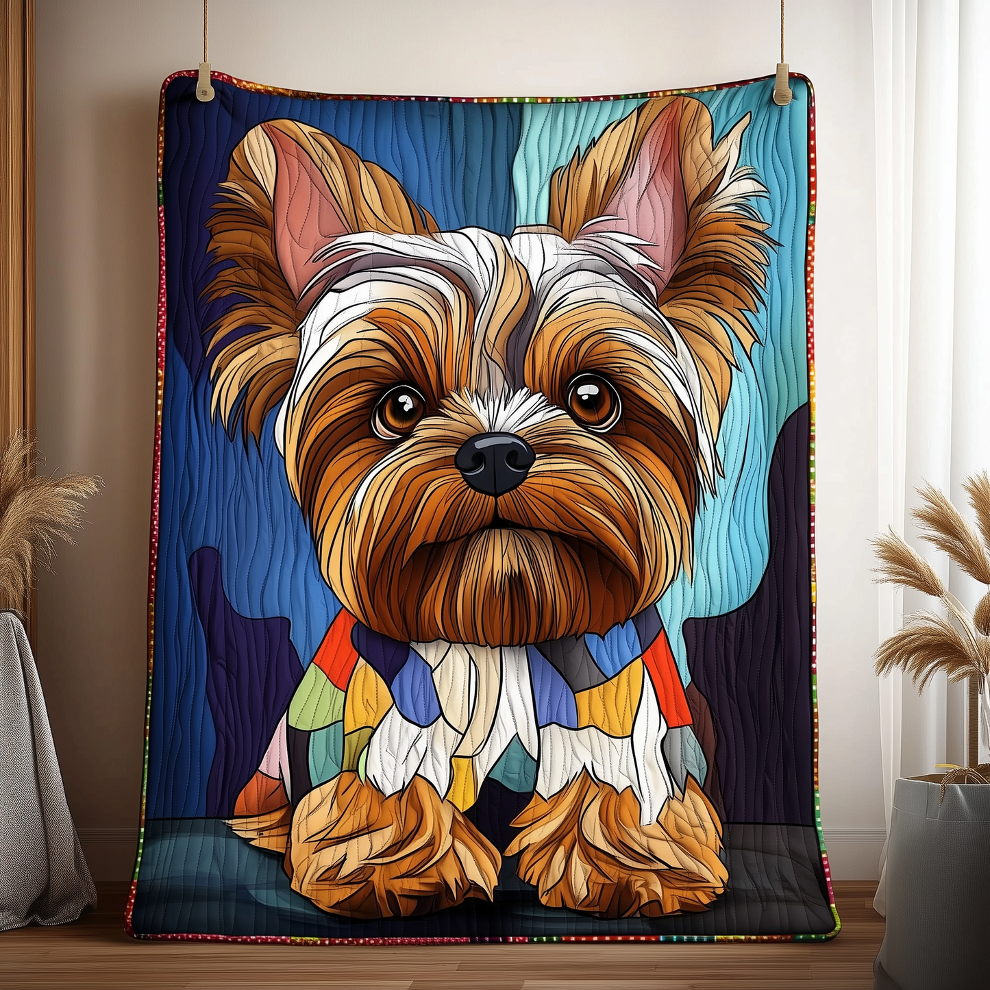 Yorkshire Terrier Quilted Blanket GFTOAB296