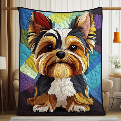 Yorkshire Terrier Quilted Blanket GFTOAB297