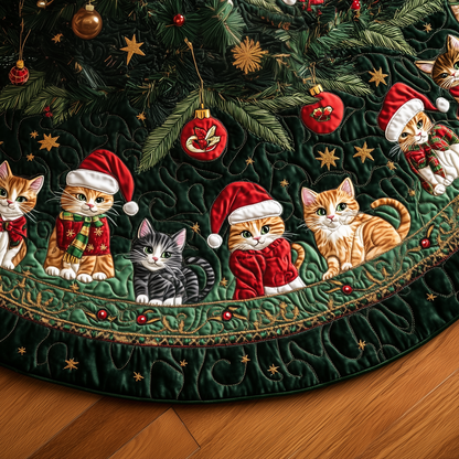 Christmas Cat Quilted Tree Skirt GFTOAB330