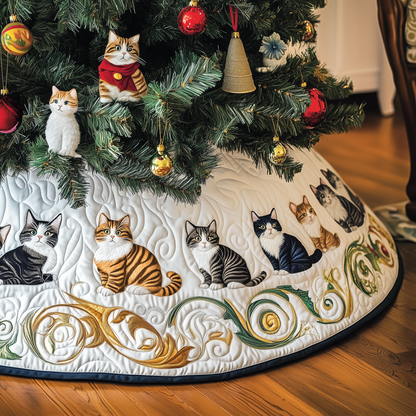 Christmas Cat Quilted Tree Skirt GFTOAB333