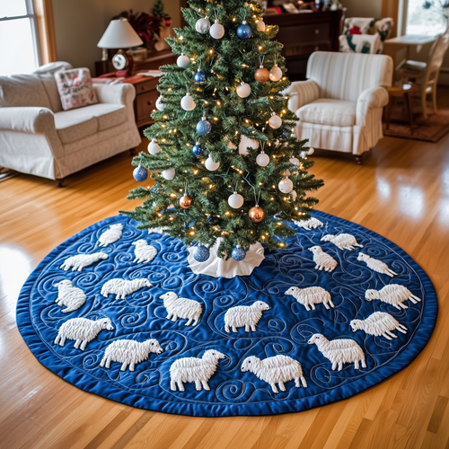 Christmas Sheep Quilted Tree Skirt GFTOAB336