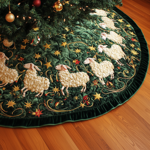 Christmas Sheep Quilted Tree Skirt GFTOAB337