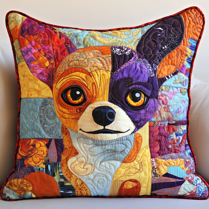 Colorful Chihuahua Quilted Pillow Case GFTOAB366