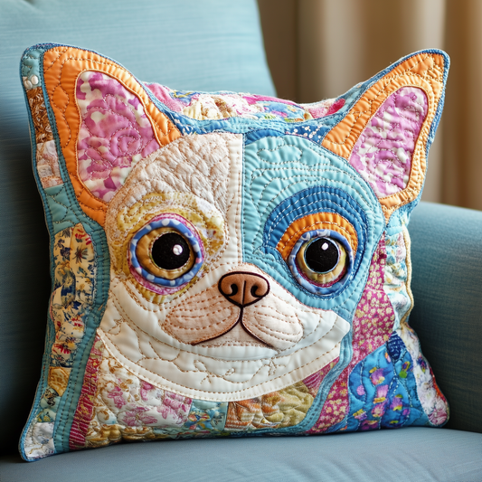 Colorful Chihuahua Quilted Pillow Case GFTOAB367