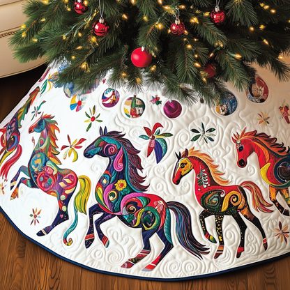 Christmas Horse Quilted Tree Skirt GFTOAB395