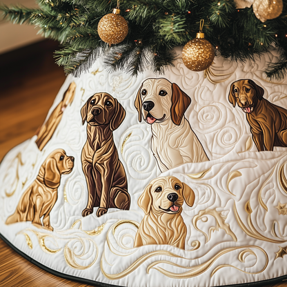 Christmas Labrador Quilted Tree Skirt GFTOAB402