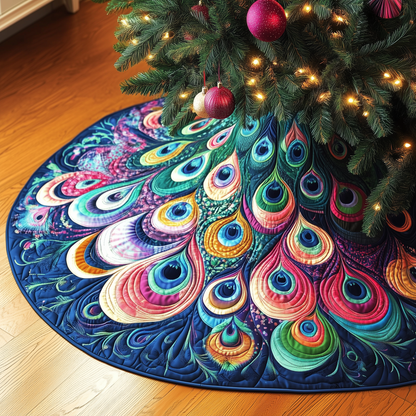 Christmas Peacock Quilted Tree Skirt GFTOAB410