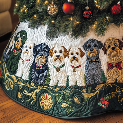 Christmas Schnauzer Quilted Tree Skirt GFTOAB416