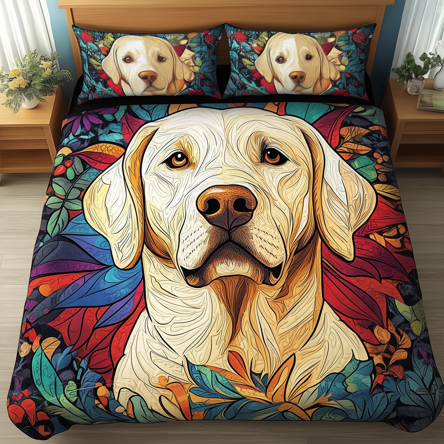 Labrador 3-Piece Quilted Bedding Set GFTOAB422