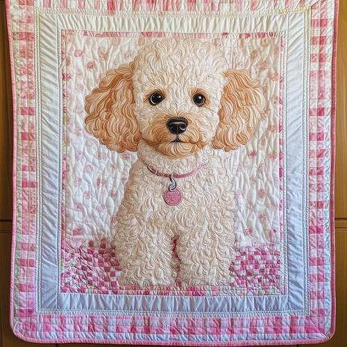 Pink Poodle Quilted Blanket GFTOAB447