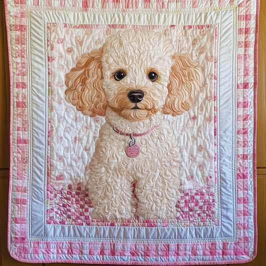 Pink Poodle Quilted Blanket GFTOAB447