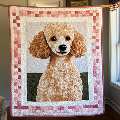 Pink Poodle Quilted Blanket GFTOAB448