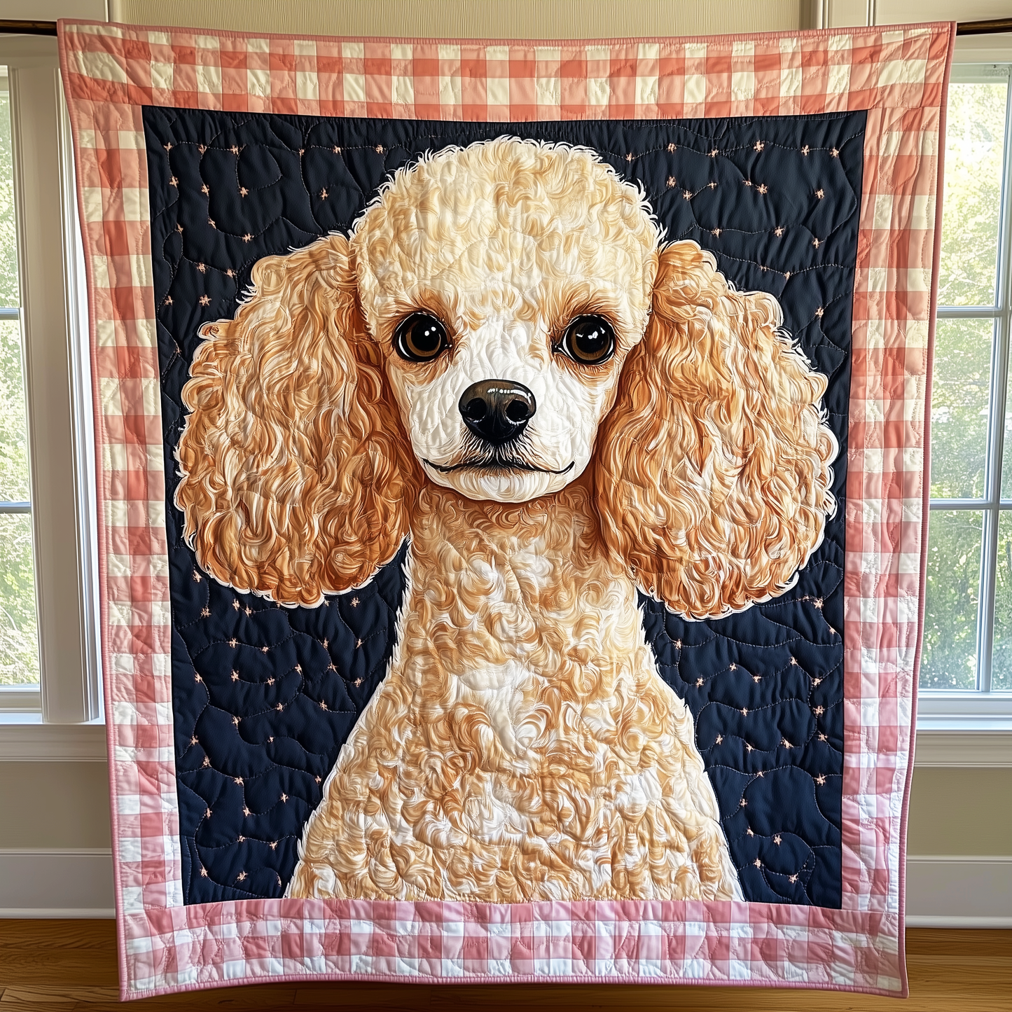 Pink Poodle Quilted Blanket GFTOAB449