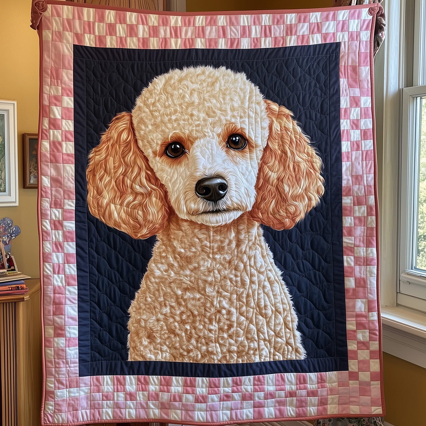 Pink Poodle Quilted Blanket GFTOAB450