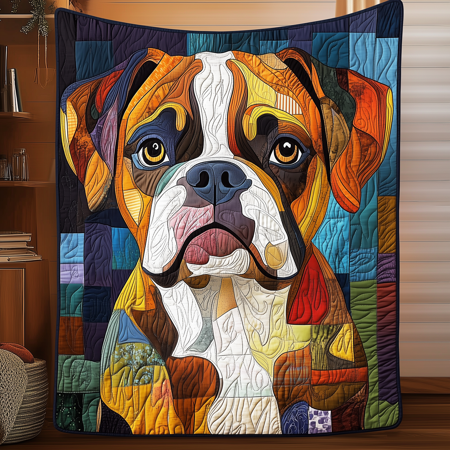 Boxer Dog Quilted Blanket GFTOAB472