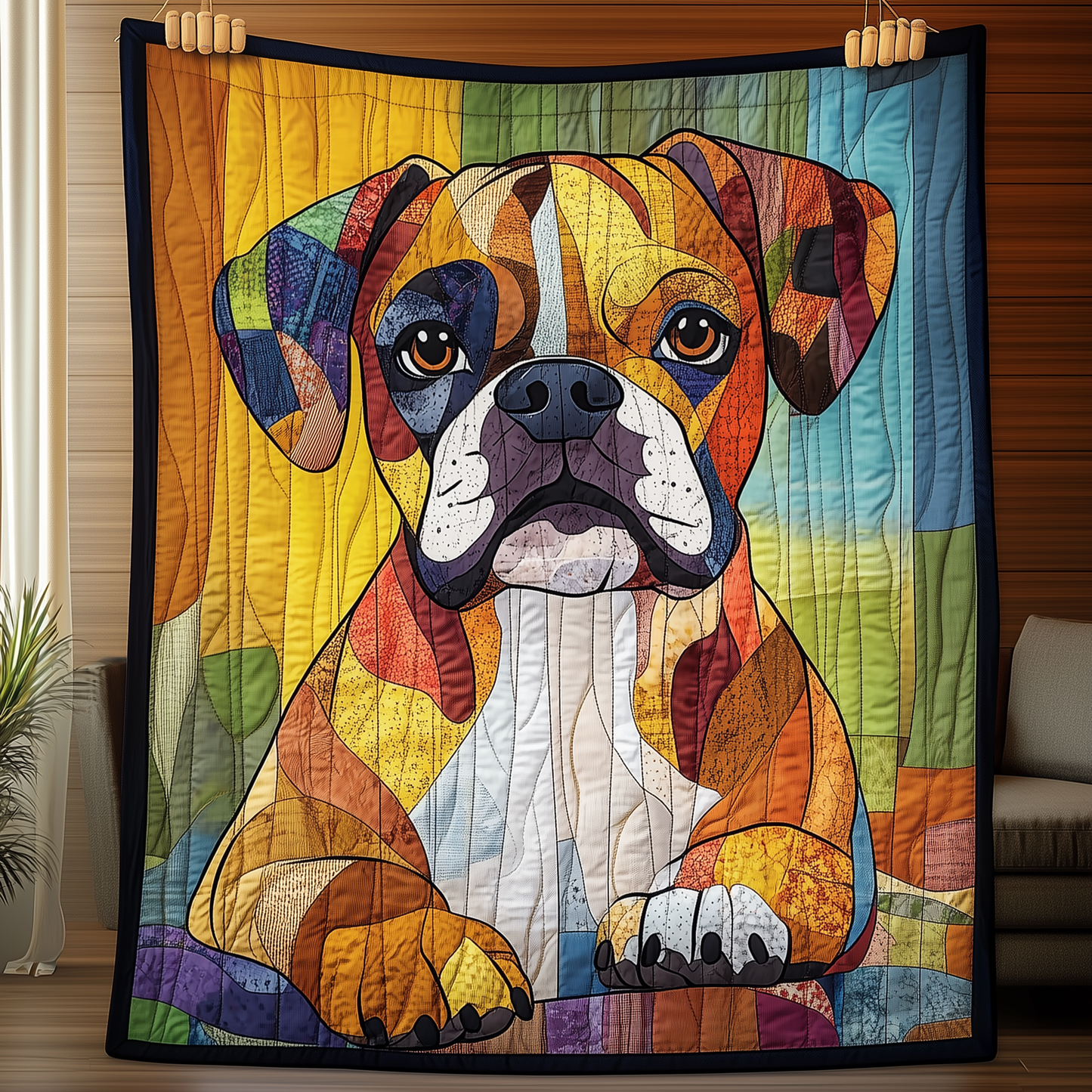 Boxer Dog Quilted Blanket GFTOAB476