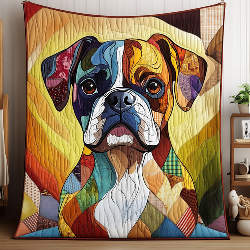 Boxer Dog Quilted Blanket GFTOAB478