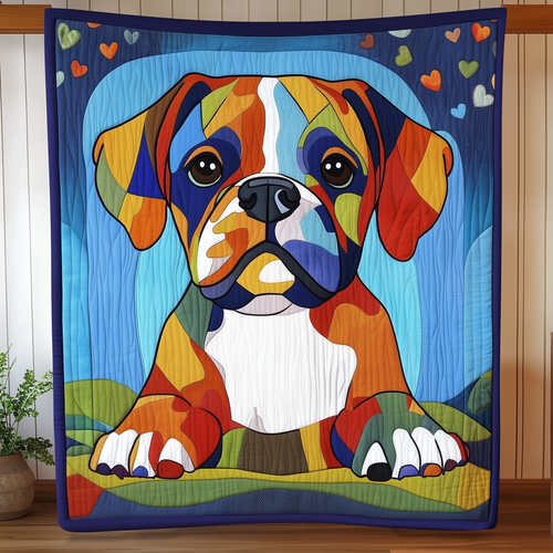 Boxer Dog Quilted Blanket GFTOAB479