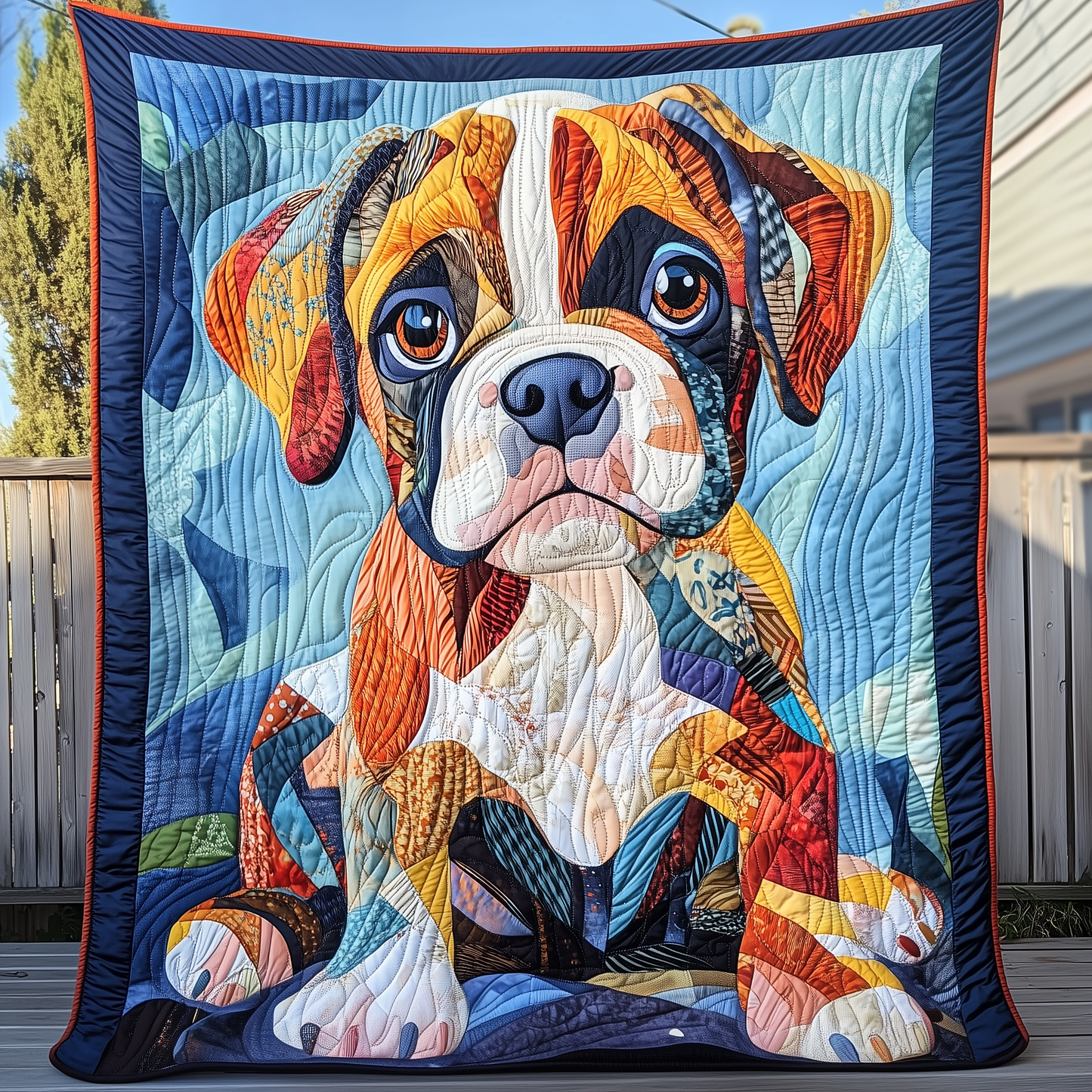 Boxer Dog Quilted Blanket GFTOAB482