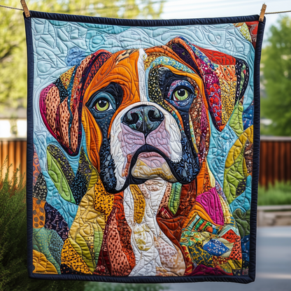 Boxer Dog Quilted Blanket GFTOAB484