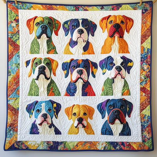 Boxer Dog Quilted Blanket GFTOAB488