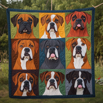 Boxer Dog Quilted Blanket GFTOAB490