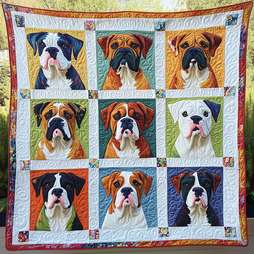 Boxer Dog Quilted Blanket GFTOAB491