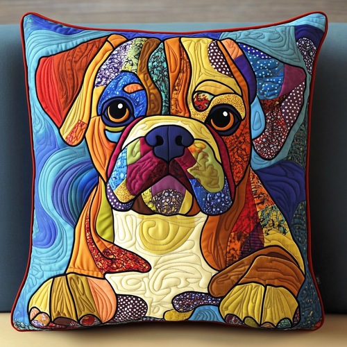 Boxer Dog Quilted Pillow Case GFTOAB515