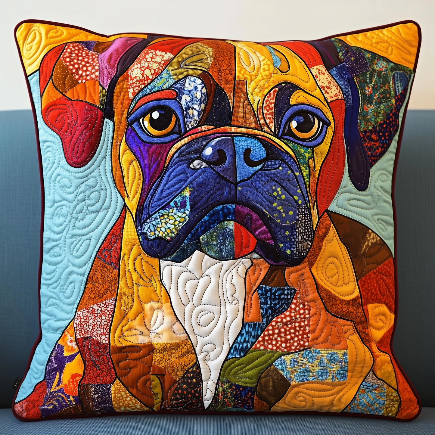 Boxer Dog Quilted Pillow Case GFTOAB516