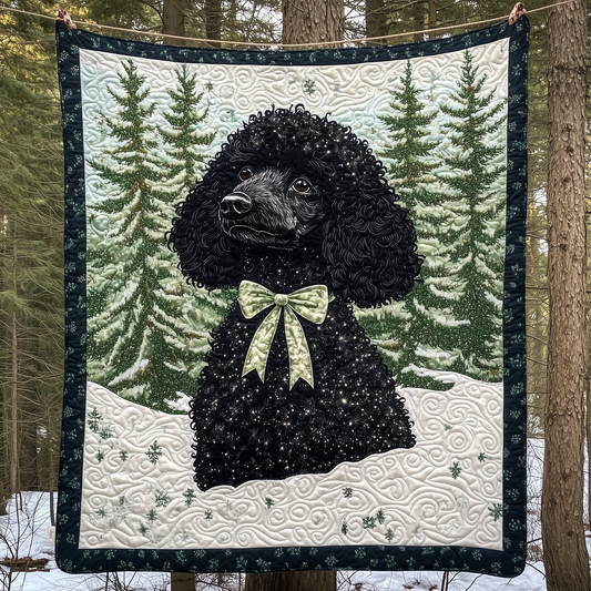 Snow Poodle Quilted Blanket GFTOAB553