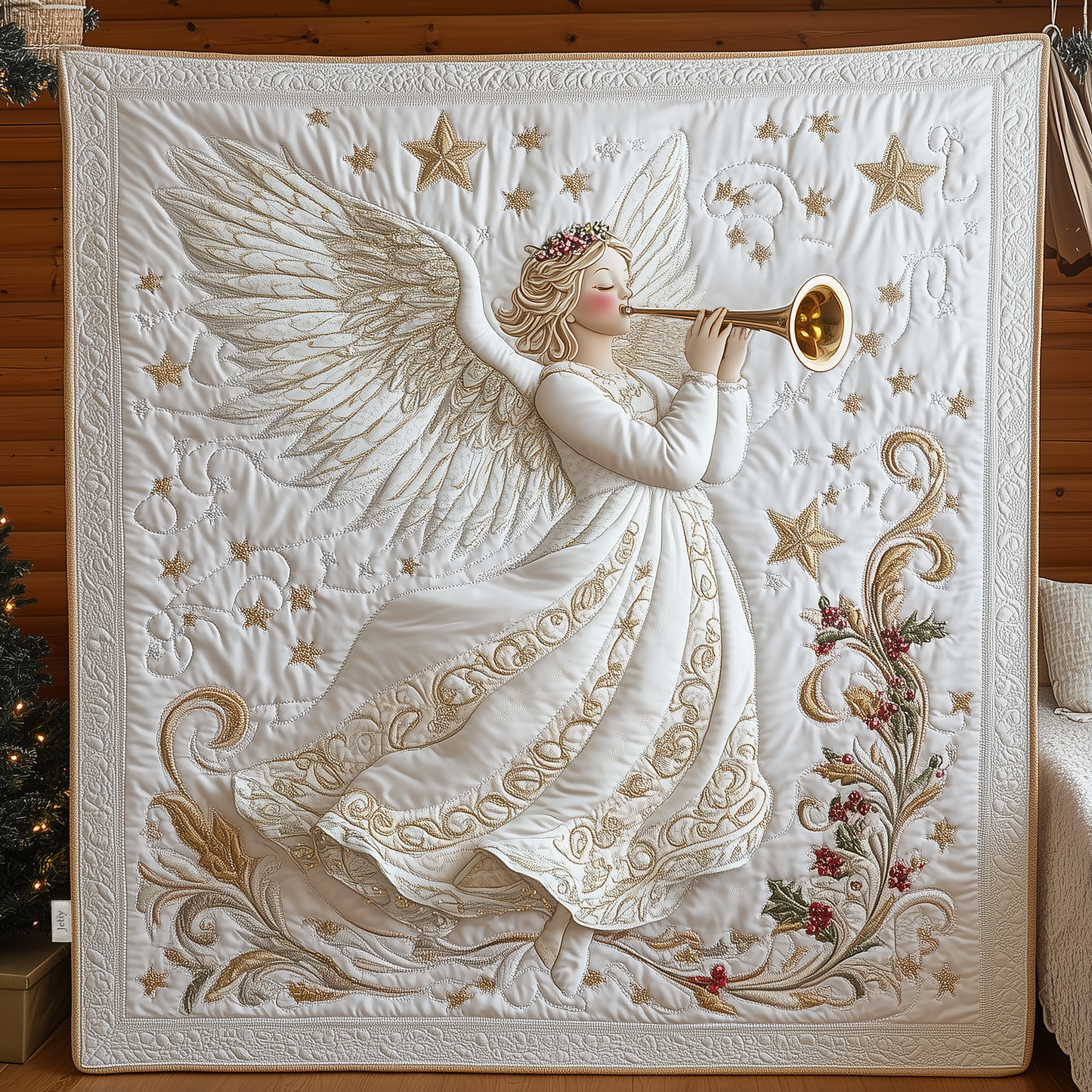 Christmas Angel Quilted Blanket GFTOAB595