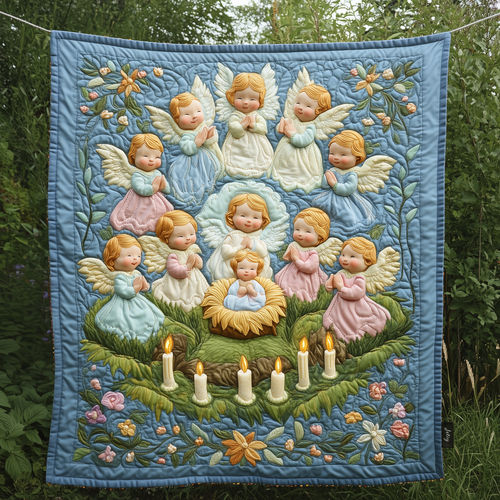 Christmas Angel Nativity Quilted Blanket GFTOAB613