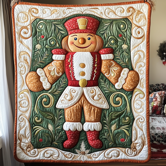 Christmas Nutcracker Gingerbread Man Quilted Blanket GFTOAB627