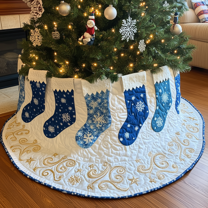 Christmas Stockings Quilted Tree Skirt GFTOAB656