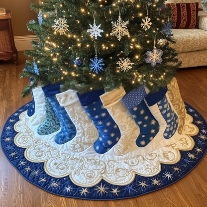 Christmas Stockings Quilted Tree Skirt GFTOAB657