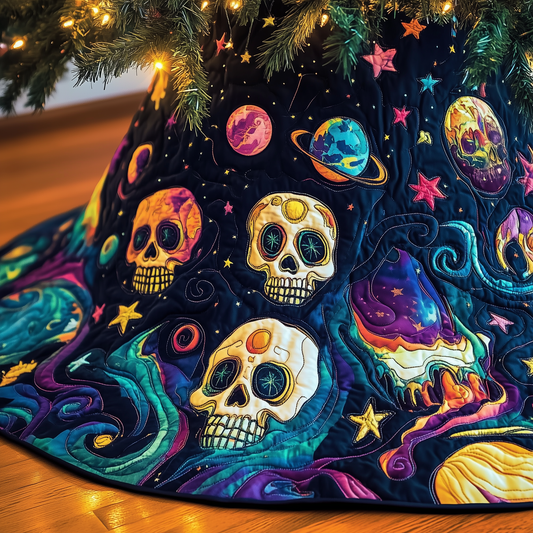 Christmas Melting Skull Quilted Tree Skirt GFTOAB702