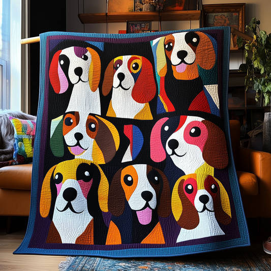 Whimsical Beagle Quilted Blanket GFTOAB745