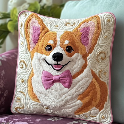 Adorable Corgi Quilted Pillow Case GFTOAB759