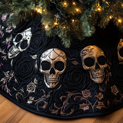 Christmas Skull Quilted Tree Skirt GFTOAB812