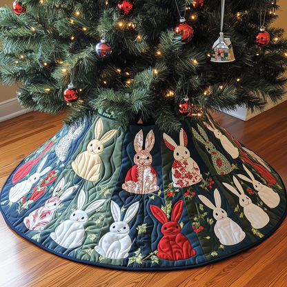 Christmas Rabbit Quilted Tree Skirt GFTOAB861