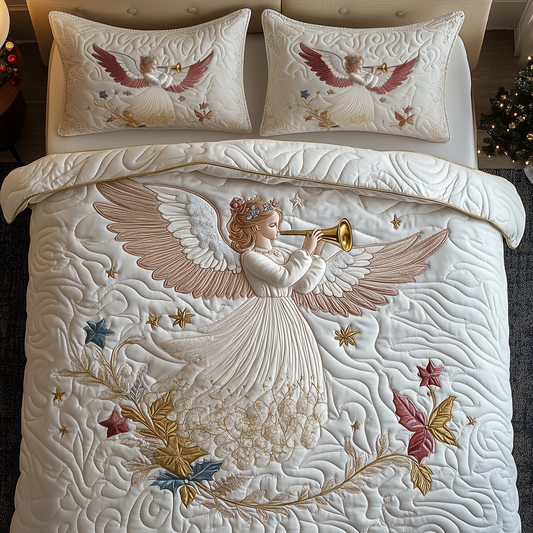 Christmas Angel 3-Piece Quilted Bedding Set GFTOAB884