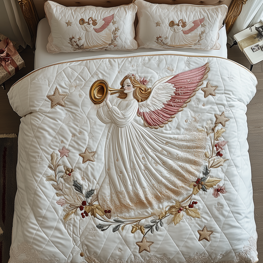 Christmas Angel 3-Piece Quilted Bedding Set GFTOAB885