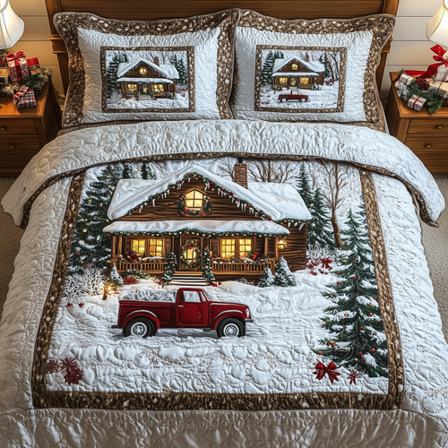 Snow Cabin 3-Piece Quilted Bedding Set GFTOAB927