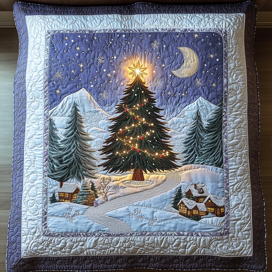 Elegant Christmas Tree Quilted Blanket GFTOAB963