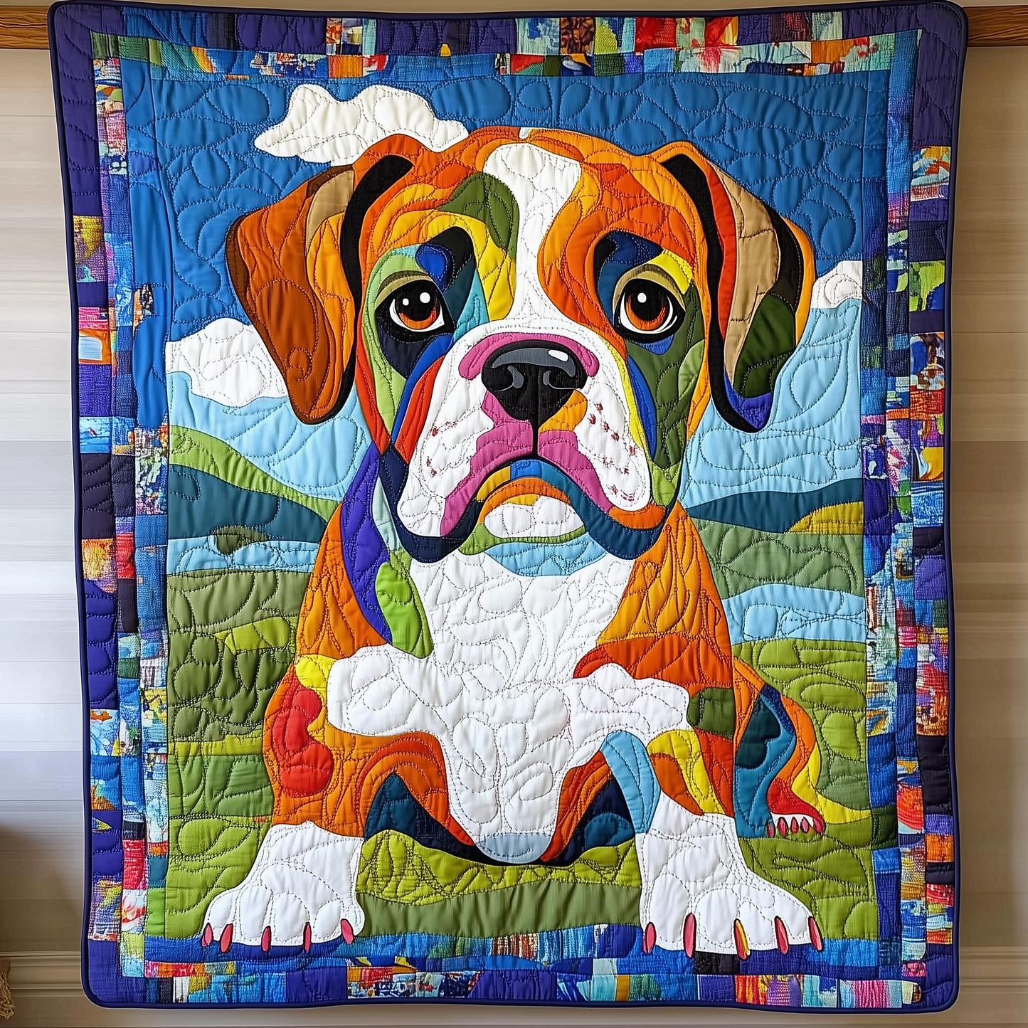 Boxer Dog Quilted Blanket GFTOAB971