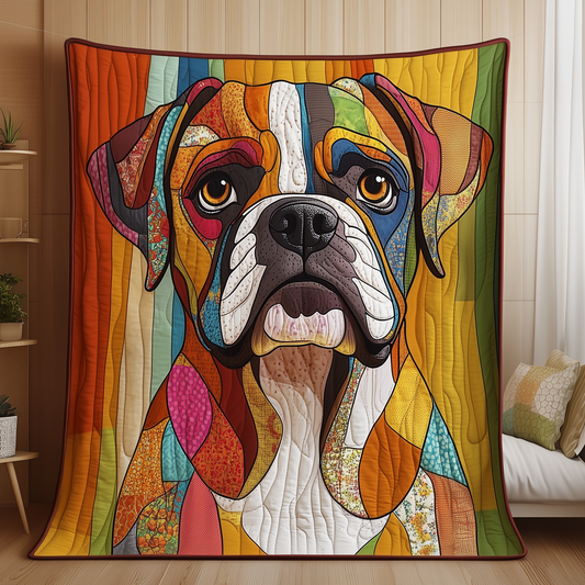 Boxer Dog Quilted Blanket GFTOAB972