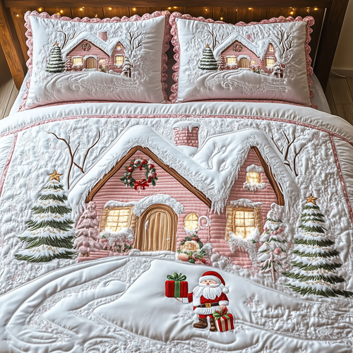 Whimsical Cabin 3-Piece Quilted Bedding Set GFTOAB973