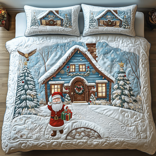 Whimsical Cabin 3-Piece Quilted Bedding Set GFTOAB978