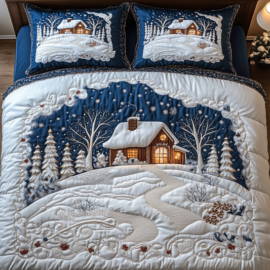 Snow Cabin 3-Piece Quilted Bedding Set GFTOAB985