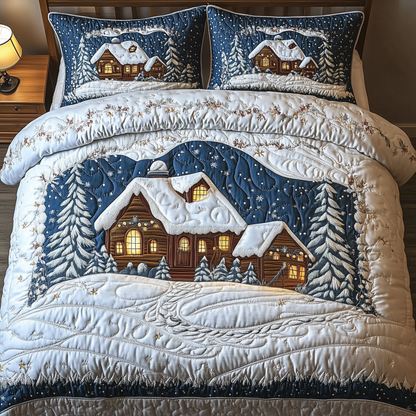 Snow Cabin 3-Piece Quilted Bedding Set GFTOAB989